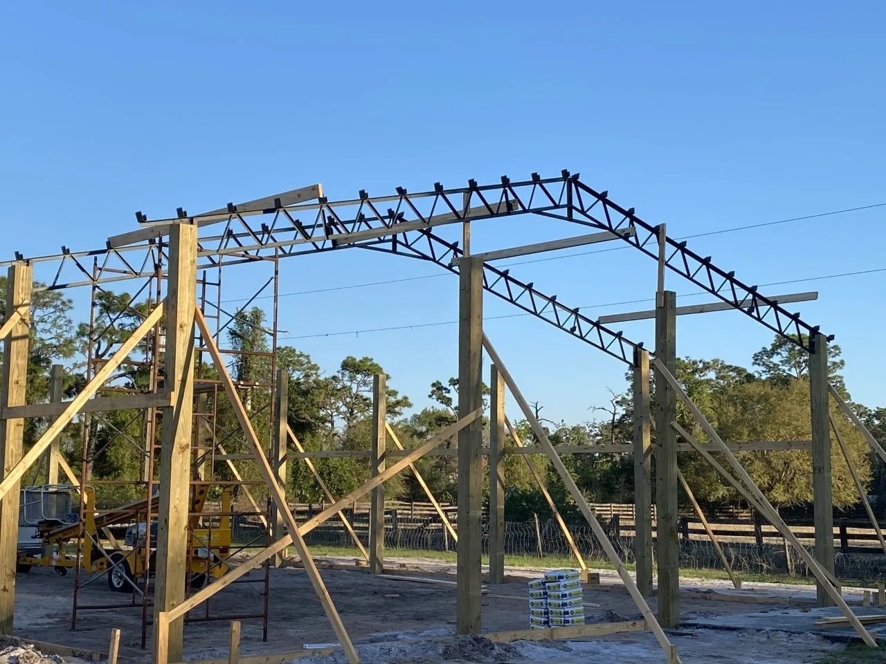 Barn construction framing detail